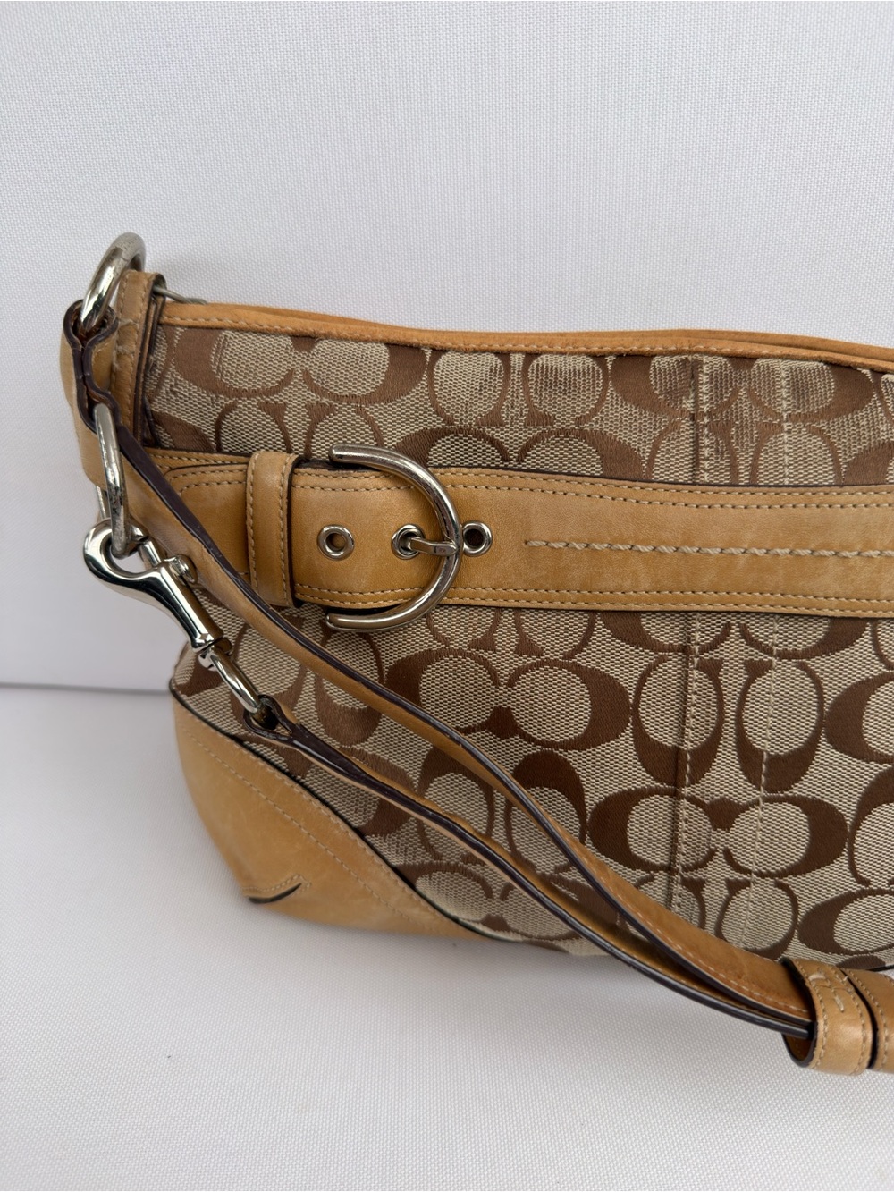 Coach Legacy Y2K Signature Hobo Brown Monogram Crossbody Shoulder Bag 7077 - Picture 6 of 15